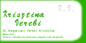 krisztina verebi business card